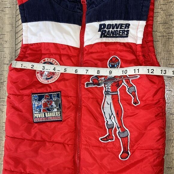 Power💥 Rangers! Go Go Power Rangers Patches! 🚀 Quilted Vest With Corduroy. - Picture 11 of 17